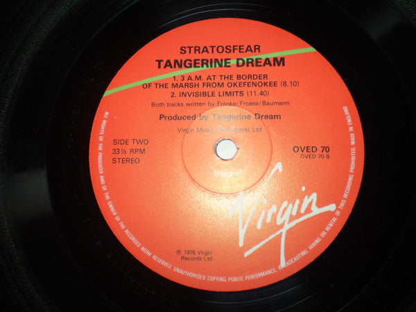 Tangerine Dream : Stratosfear (LP, Album, RE, Gat)
