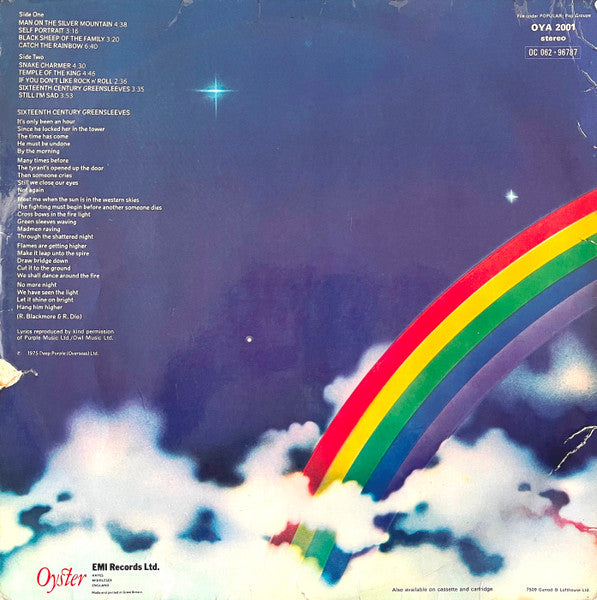 Rainbow : Ritchie Blackmore's Rainbow (LP, Album, Gat)