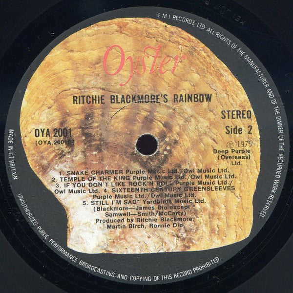 Rainbow : Ritchie Blackmore's Rainbow (LP, Album, Gat)