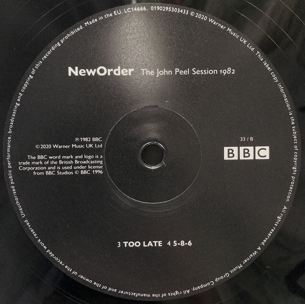 NewOrder* : The John Peel Session 1982 (12", EP, RSD, Ltd, RE)