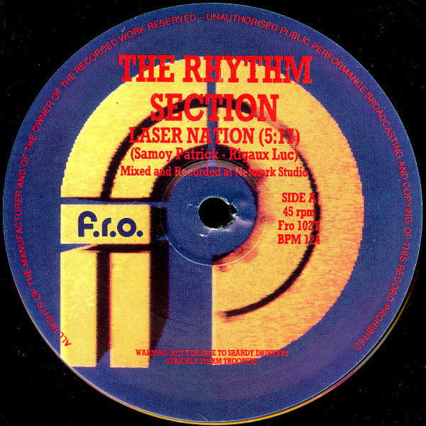 The Rhythm Section : Laser Nation (12", Single)