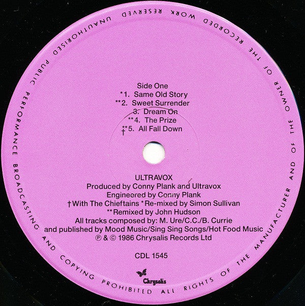 Ultravox : U-Vox (LP, Album, Fli)