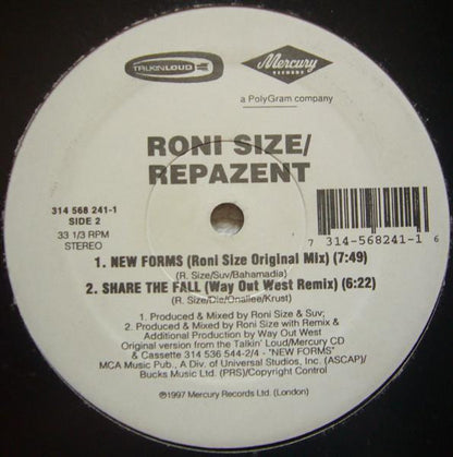 Roni Size / Reprazent : Share The Fall (12")