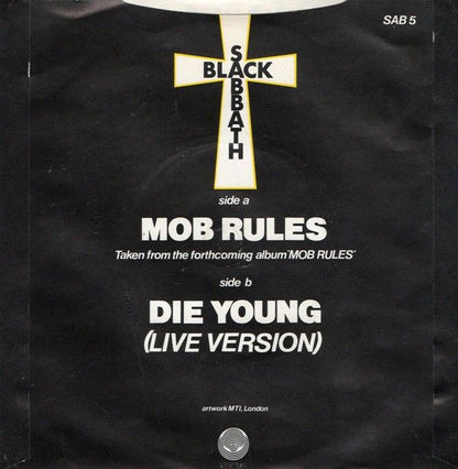 Black Sabbath : Mob Rules (7", Single)