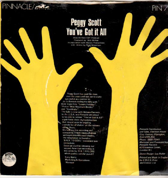 Peggy Scott : You've Got It All (7", Single)