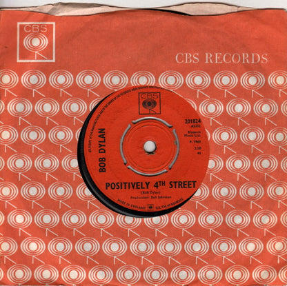 Bob Dylan : Positively 4th Street (7", Single, 4-p)