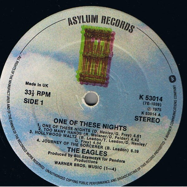Eagles : One Of These Nights (LP, Album, RE)