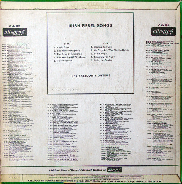 The Freedom Fighters (2) : Irish Rebel Songs (LP, Album)