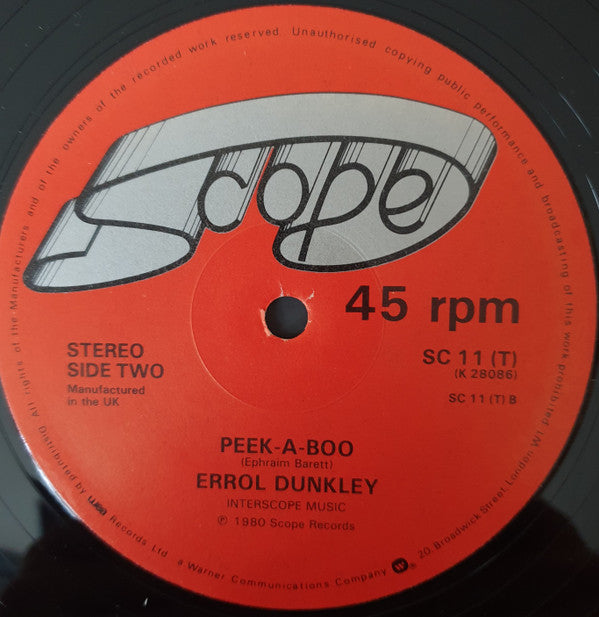 Errol Dunkley : Sit Down And Cry (12", Single)