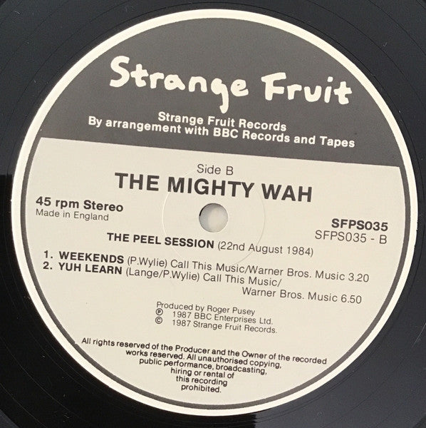 Wah! : The Peel Sessions (12", Ltd)