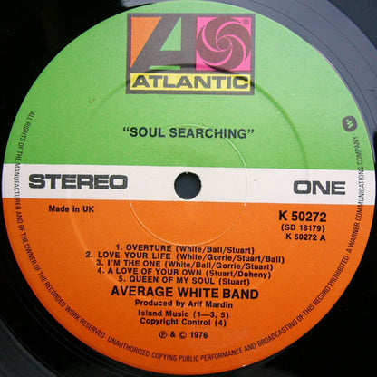 Average White Band : Soul Searching (LP, Album)