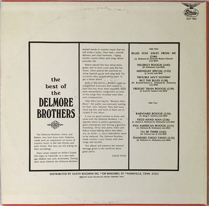 The Delmore Brothers : The Best Of The Delmore Brothers (LP, Comp)