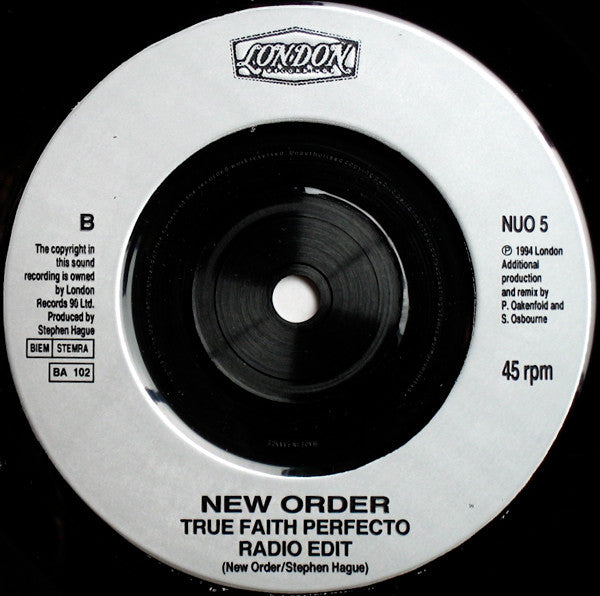 NewOrder* : TrueFaith-94 (7", Single)