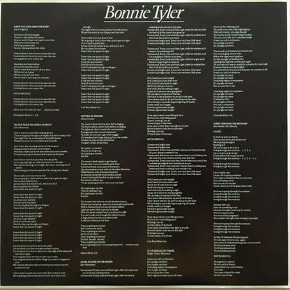 Bonnie Tyler : Faster Than The Speed Of Night (LP, Album)