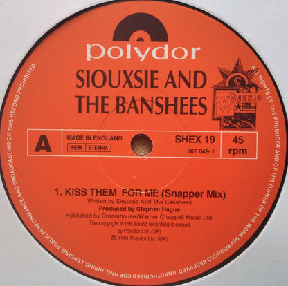 Siouxsie & The Banshees : Kiss Them For Me (Snapper Mix) (12", Single, Ltd, P/Mixed, Gat)