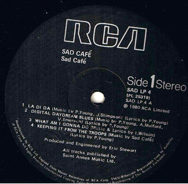 Sad Café : Sad Café (LP, Album)