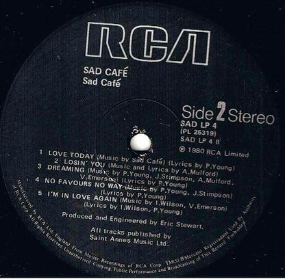 Sad Café : Sad Café (LP, Album)