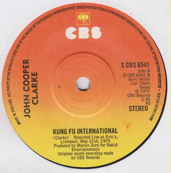 John Cooper Clarke : Post-War Glamour Girl (7", Single)