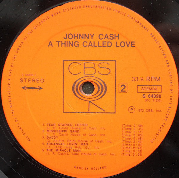 Johnny Cash : A Thing Called Love (LP, Album)