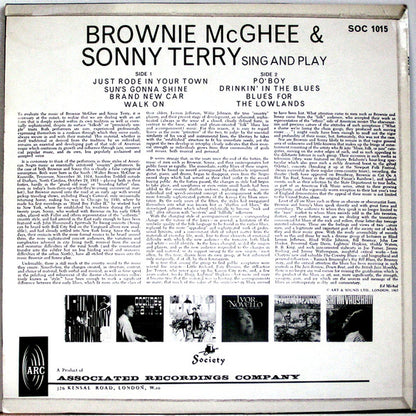 Sonny Terry & Brownie McGhee : Sing And Play (LP)