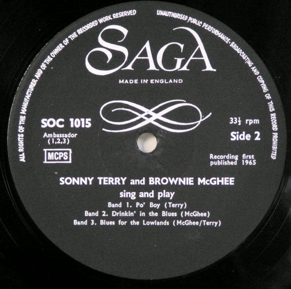 Sonny Terry & Brownie McGhee : Sing And Play (LP)