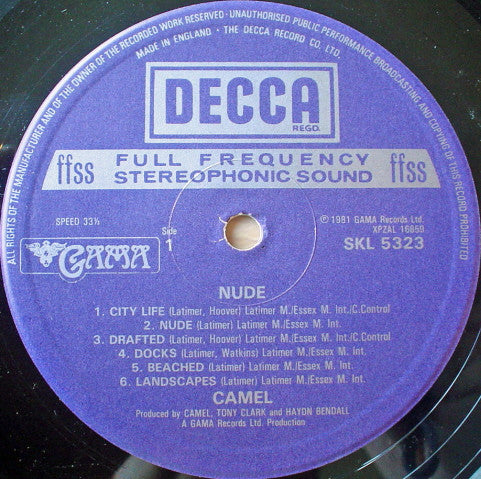 Camel : Nude (LP, Album, Gat)
