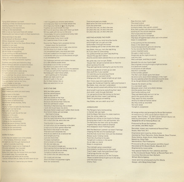 Bruce Springsteen : Born To Run (LP, Album, Gat)