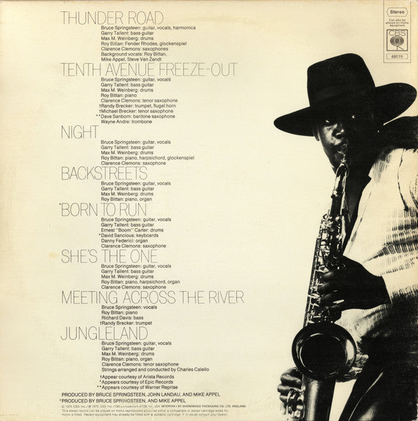 Bruce Springsteen : Born To Run (LP, Album, Gat)