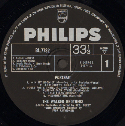 The Walker Brothers : Portrait (LP, Album, Mono)