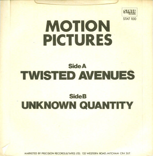 Motion Pictures (2) : Twisted Avenues (7", Single)