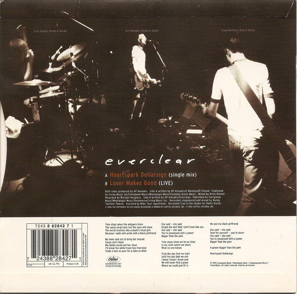 Everclear : Heartspark Dollarsign (7", Single, Ltd, Cle)