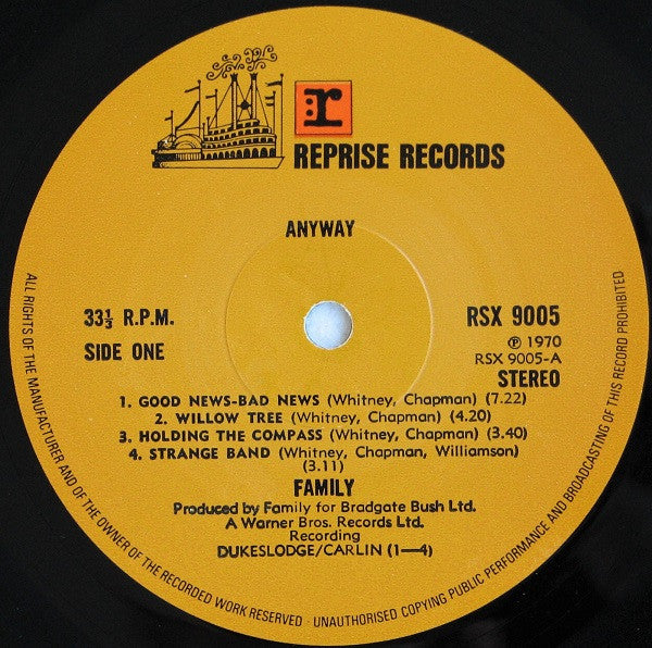 Family (6) : Anyway (LP, Album, RE)