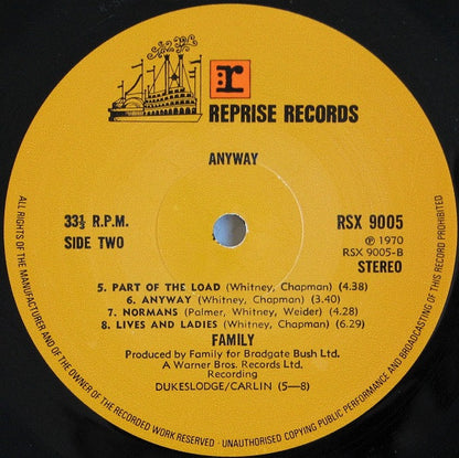 Family (6) : Anyway (LP, Album, RE)