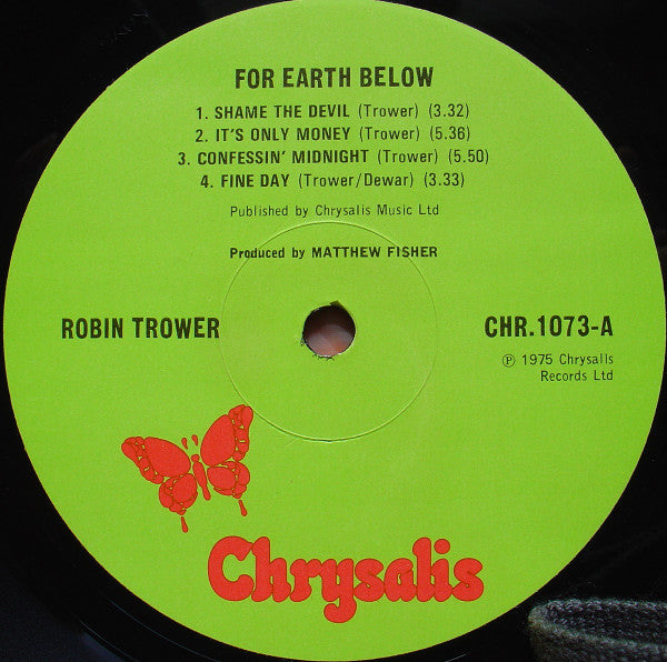 Robin Trower : For Earth Below (LP, Album)