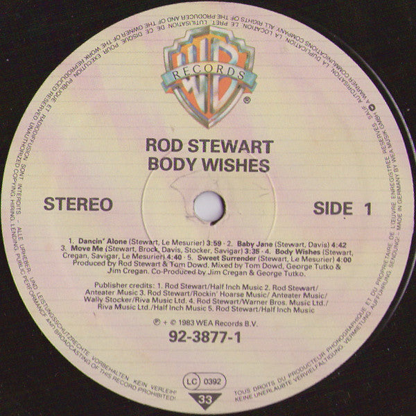 Rod Stewart : Body Wishes (LP, Album)