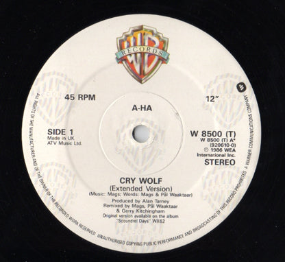 a-ha : Cry Wolf (12", Single, Dam)