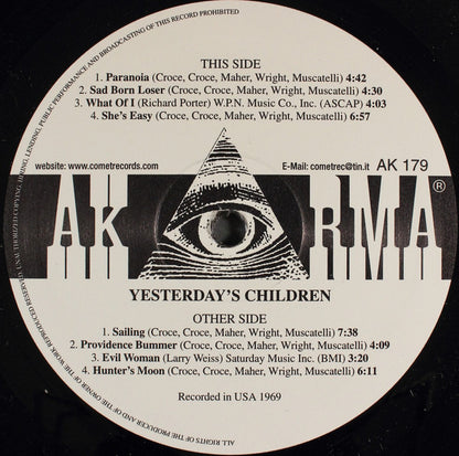 Yesterday's Children (2) : Yesterday's Children (LP, Album, RE, 180)