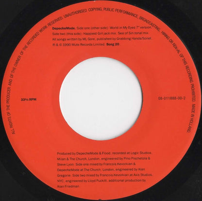 DepecheMode* : World In My Eyes / Happiest Girl / Sea Of Sin (7", Single)