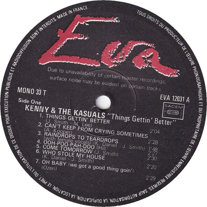 Kenny And The Kasuals* : Things Gettin' Better (LP, Comp, Mono)