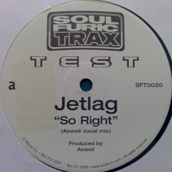 Jetlag : So Right (12", TP, TP)
