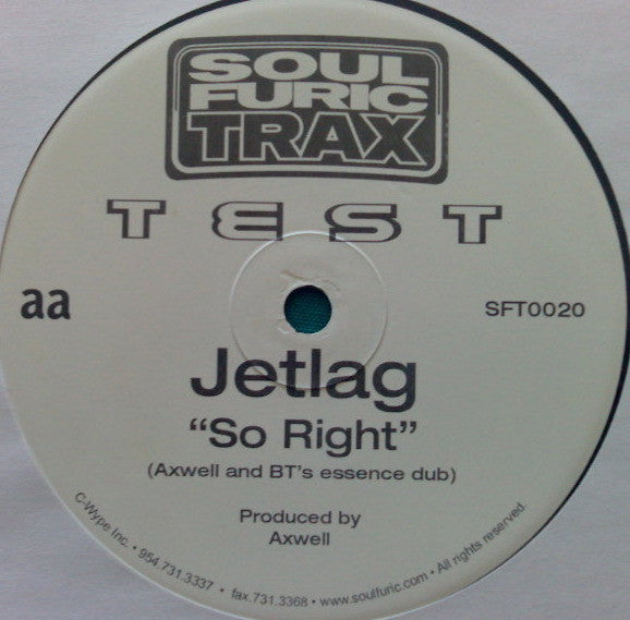 Jetlag : So Right (12", TP, TP)