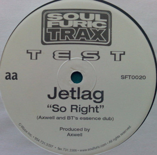 Jetlag : So Right (12", TP, TP)