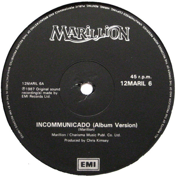 Marillion : Incommunicado (12", Single)