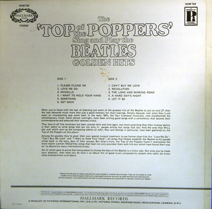 The Top Of The Poppers : Sing And Play The Beatles Golden Hits (LP, Album, RE)