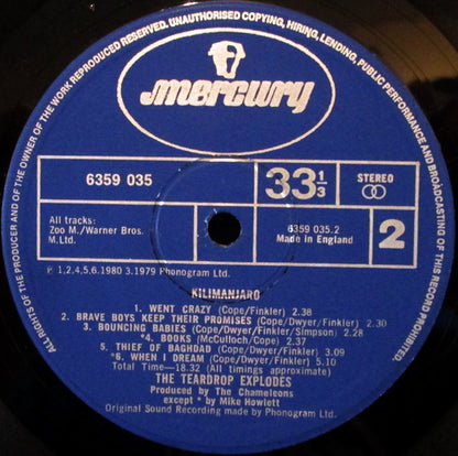 The Teardrop Explodes : Kilimanjaro (LP, Album, RE)