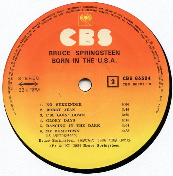 Bruce Springsteen : Born In The U.S.A. (LP, Album)