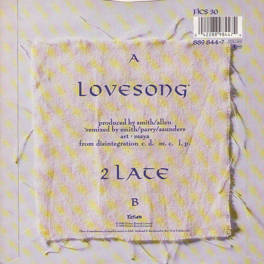 The Cure : Lovesong (7", Single, Pap)