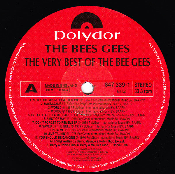 Bee Gees : The Very Best Of The Bee Gees (LP, Comp)