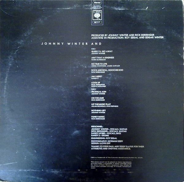 Johnny Winter And : Johnny Winter And (LP, Album, A3 )