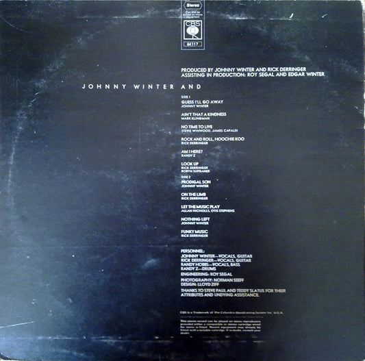 Johnny Winter And : Johnny Winter And (LP, Album, A3 )